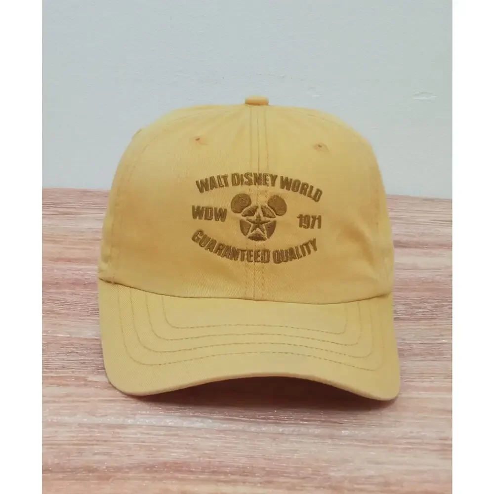 Disney Adults Unisex Hat Cap Yellow Adjustable Vintage Mickey Mouse 71 One Size